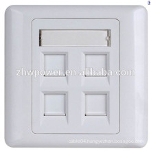 China supplier 86 type 1 2 3 4 5 6 port 86 type rj45 cat5e cat6e socket wall face plate